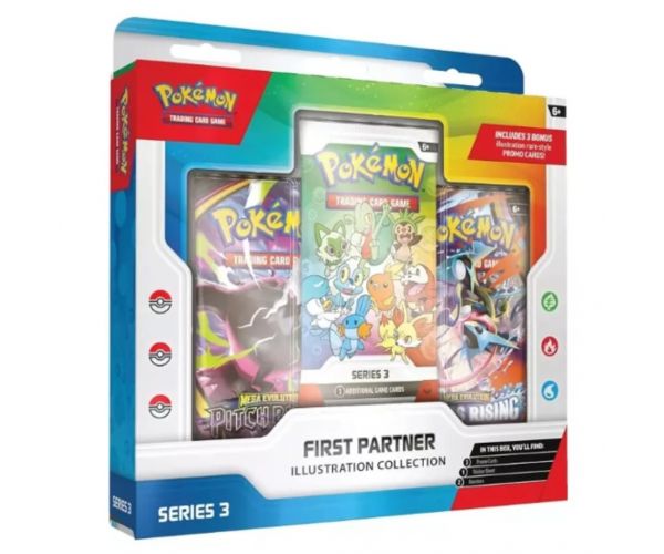 Pokémon TCG First Partners Illustration Collection – Series 3 gyűjtői csomag