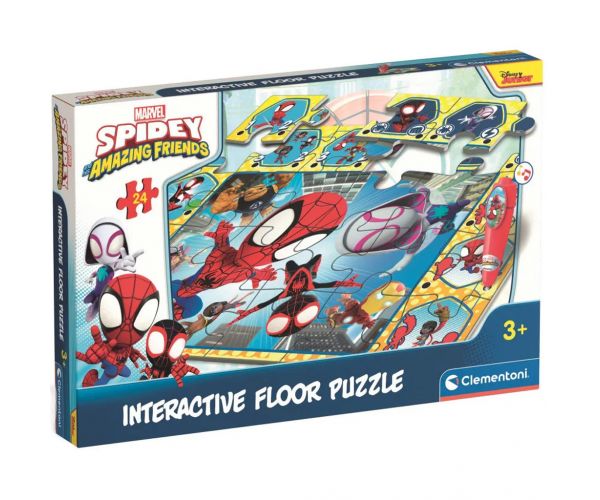 Póki és csodálatos barátai interaktív 24db-os padló puzzle - Clementoni