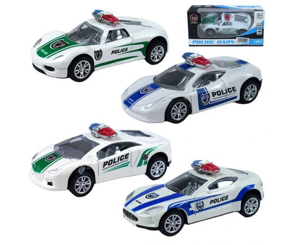 Police Cars: Metalna policijska auta set u različitim verzijama 1/50 1db