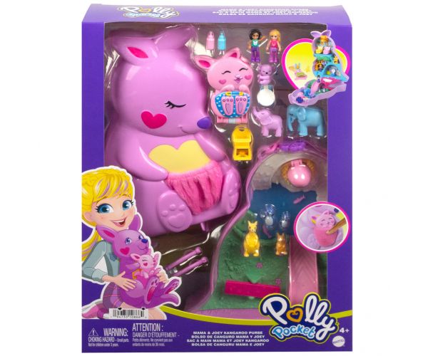 Polly Pocket Kengurú állatkás táska játékszett - Mattel
