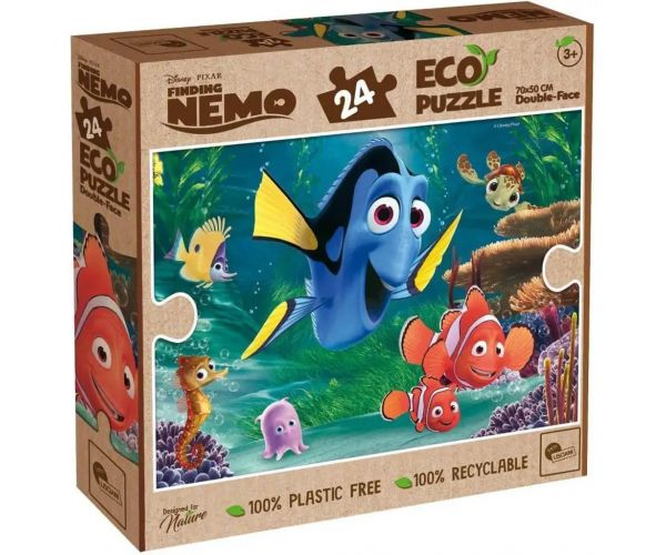 Némó nyomában 2 az 1-ben 24db-os Eco maxi puzzle és színező 70x50cm - Lisciani