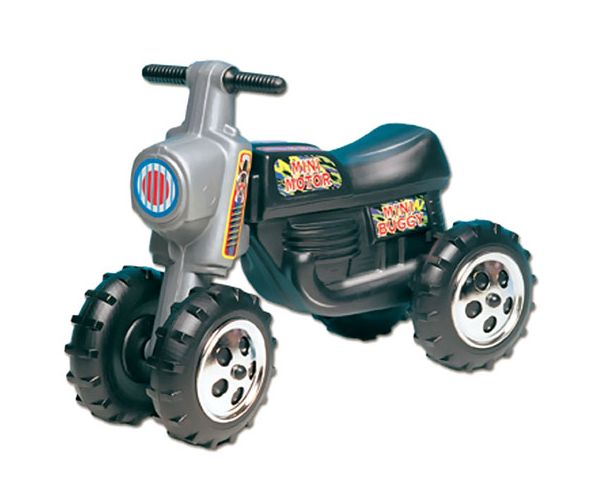 Policijski crni kros motor sa 4 kotača, koji se tjera nogama - D-Toys