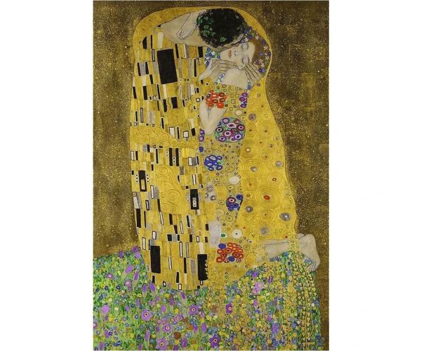 Poljubac, Klimt - puzzle od 500 dijelova s okvirom - Trefl
