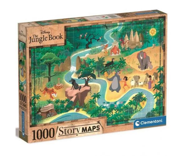 A Dzsungel könyve történet térképe 1000db-os puzzle - Clementoni
