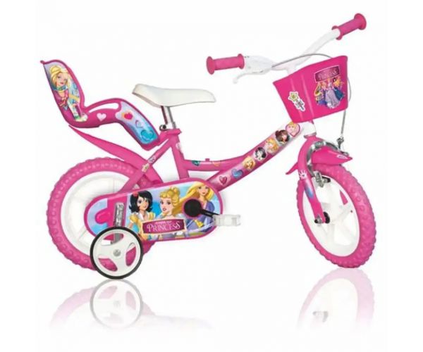 Princess rózsaszín gyerek bicikli 12-es méretben - Dino Bikes kerékpár