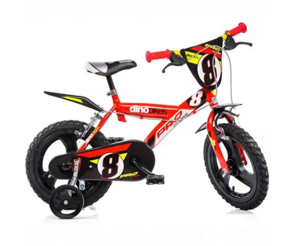 Pro piros gyerek bicikli 14-es méretben - Dino Bikes kerékpár