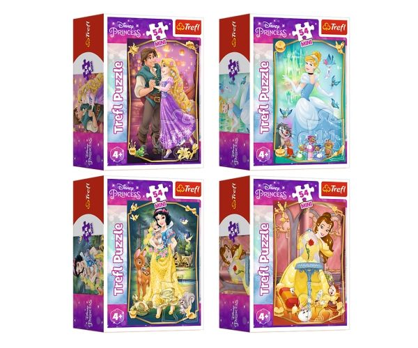 Prekrasne Disney princeze 54kom mini puzzle u nekoliko verzija - Trefl