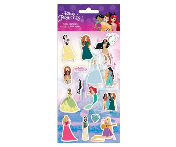Prekrasne Disneyjeve princeze 3D komplet naljepnica na listu 10x22 cm