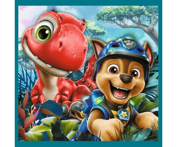 Psići u ophodnji Otok dinosaura - 3 u 1 puzzle od 20, 36 i 50 dijelova - Trefl