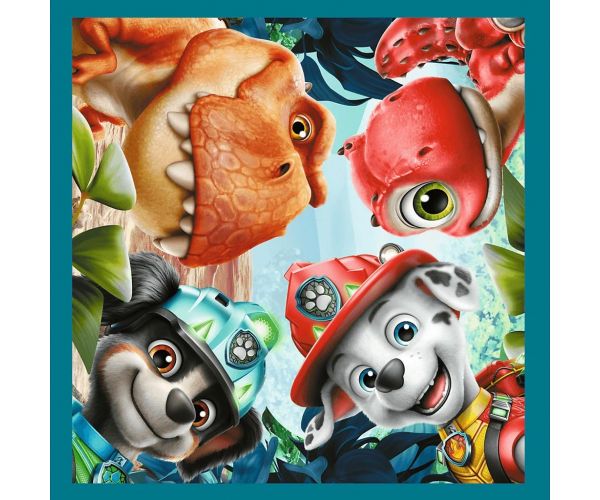Psići u ophodnji Otok dinosaura - 3 u 1 puzzle od 20, 36 i 50 dijelova - Trefl