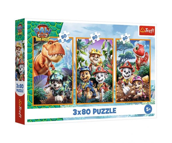 Mancs Őrjárat Dinoszauruszok szigete - 3 x 80db-os puzzle - Trefl
