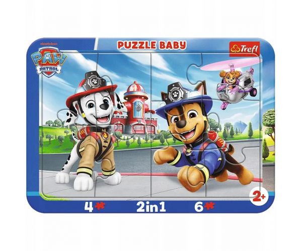 Mancs őrjárat kutyahősök 2 az 1-ben keretes baby puzzle - Trefl