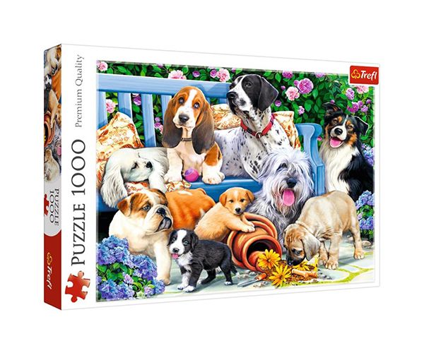 Psići u parku puzzle 1000kom - Trefl