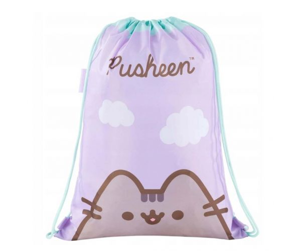 Pusheen ljubičasta torba za tjelesni, sportska vrećica 43x34 cm