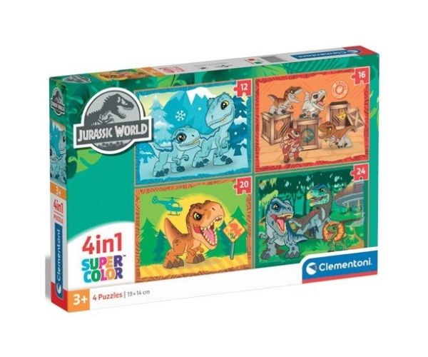 Puzzle Jurassic World 4 u 1 12-16-20-24 kom - Clementoni