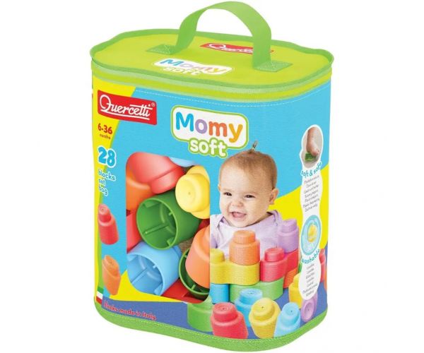 Quercetti: Momy Soft 28 db-os puha építőkocka szett