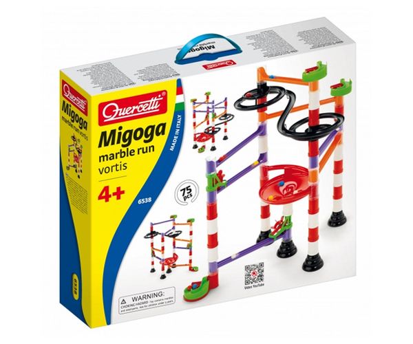 Quercetti: Migoga spiralna staza za kuglice - 75 dijelova