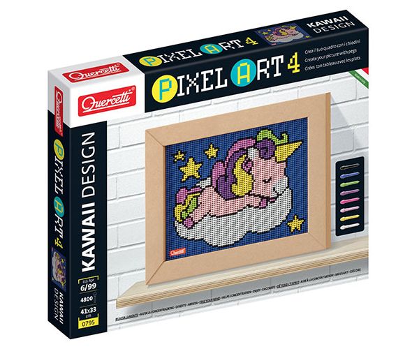 Quercetti: Pixel Art 4 Kawaii Jednorog čavlići