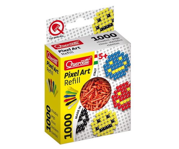 Quercetti: Pixel Art - čavlići crvene boje - 1000 kom