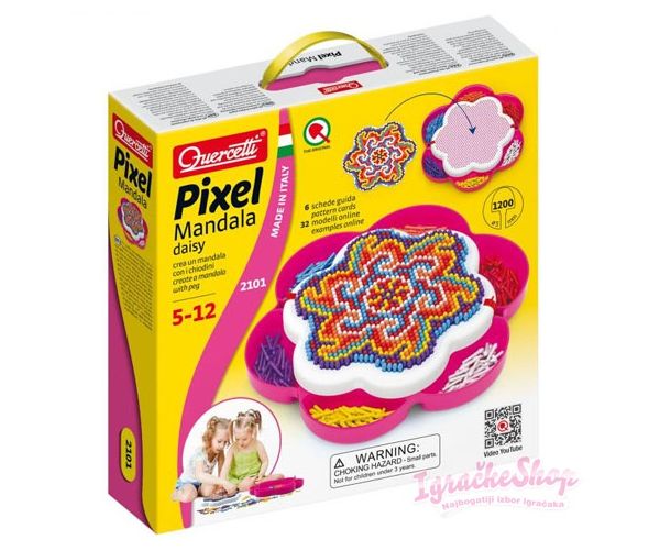 Quercetti: Pixel Mandala Daisy set čavlića