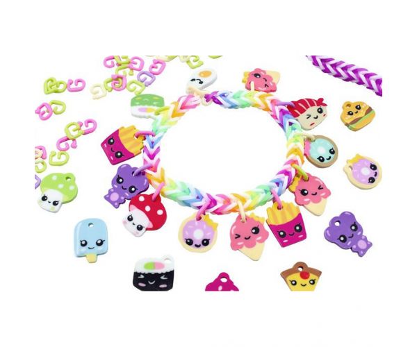 Rainbow Loom: Happy Loomi-Pals – set za izradu gumenih narukvica s privjescima