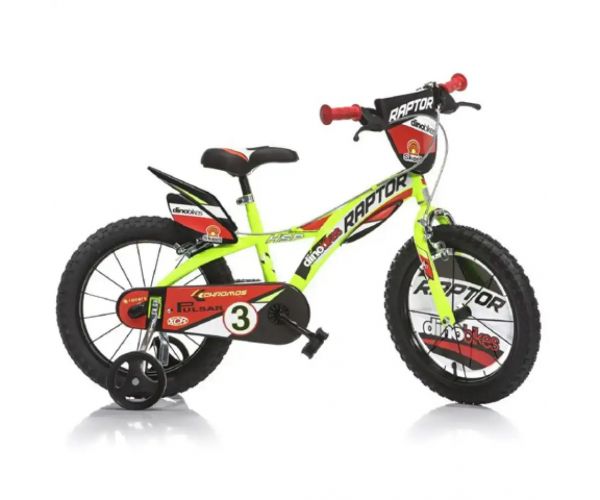 Raptor zöld gyerek bicikli 16-os méretben - Dino Bikes kerékpár