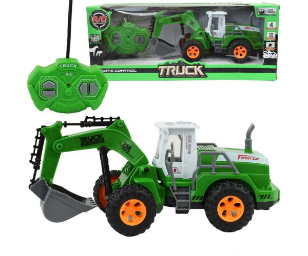 RC Daljinski upravljač bager u zelenoj boji sa svjetlosnim efektima 1/30 veličine 22cm