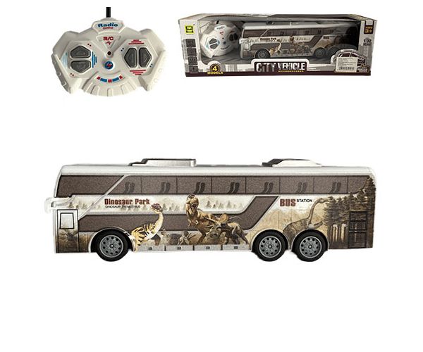 RC daljinski upravljač Jurassic City Bus sa svjetlom 27MHz 1/32 omjera, 25cm