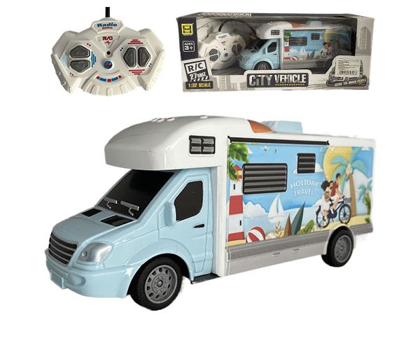RC daljinski upravljač kamper za odmor sa svjetlom 27MHz 1/32 omjera, 20cm