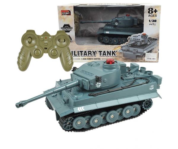 RC daljinski upravljač Njemački Tiger tenk sa stvarnim funkcijama 1/30 omjer 2.4GHz 30cm