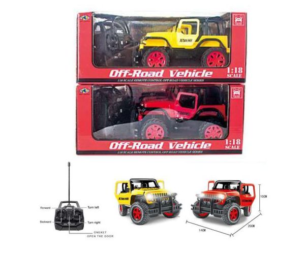 RC Jeep Wrangler terenac na daljinsko upravljanje 1/18 - dvije boje