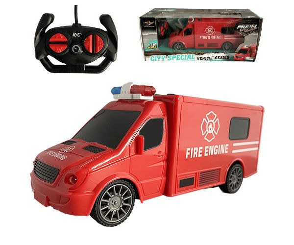 RC Vatrogasni mini bus na daljinsko upravljanje sa svjetlosnim i zvučnim efektima 1:18 omjera, 20cm
