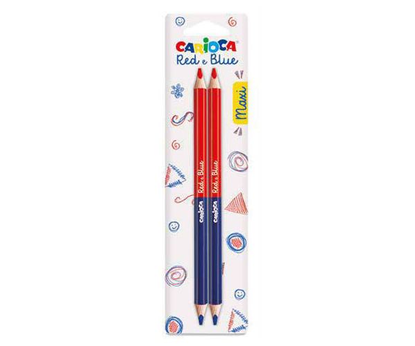 Red & Blue Maxi plavo-crvene bojice set od 2kom - Carioca