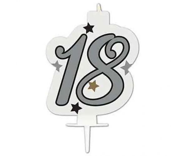 Szülinapi számgyertya - 18-as szám