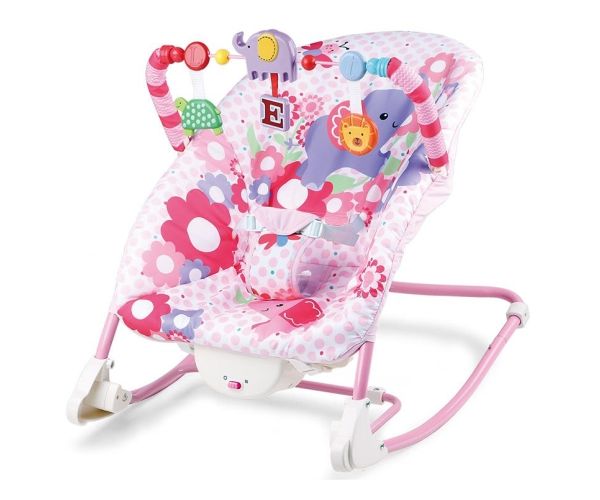 Ružičasta ležaljka sa funkcijom vibracije i zvukom