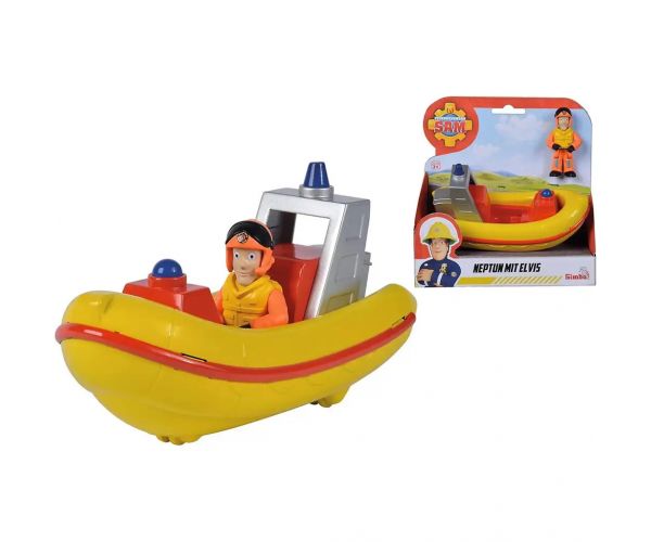 Sam a tűzoltó: Mini Neptun csónak Elvis figurával szett - Simba Toys