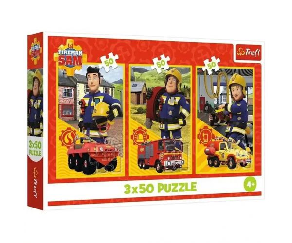 Sam a tűzoltó: A tűzoltói csapat 3x50db-os puzzle - Trefl