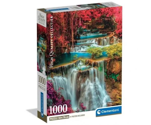 Színes Thai vízesés 1000 db-os HQC puzzle poszterrel - Clementoni