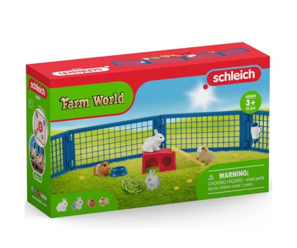 Schleich: Farm World - Otthon nyulaknak és tengerimalacoknak játékszett (42500)