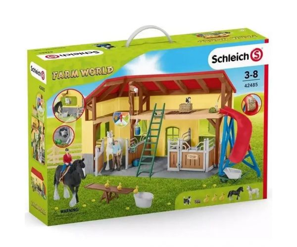 Schleich Farm World – Lóistálló játékszett (42485)