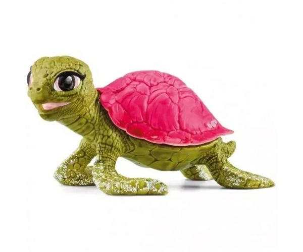 Schleich: Rózsaszín zafír teknős figura (70759)
