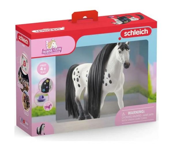 Schleich Horse Club: Sofia's Beauties - Knabstrupper csődör figura fésülhető sörénnyel (42622)