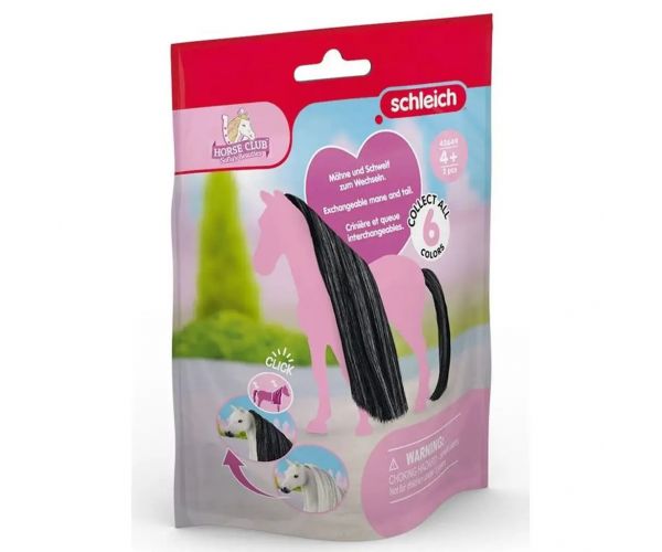 Schleich Horse Club: Sofia's Beauties - Fekete sörény és farok kiegészítő szett (42649)