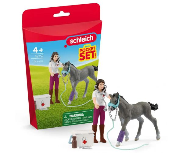 Schleich: Lóápolás Trakehner csikóval játékszett (42752)