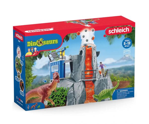 Schleich: A nagy vulkánexpedíció dinoszauruszokkal játékszett (42564)