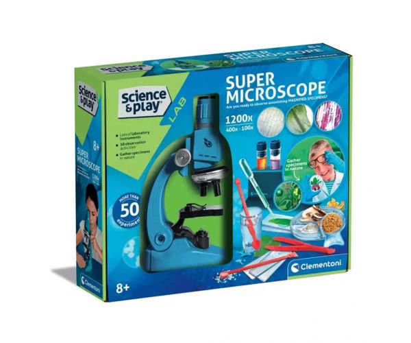 Science & Play: 1200x szuper mikroszkóp építőkészlet - Clementoni