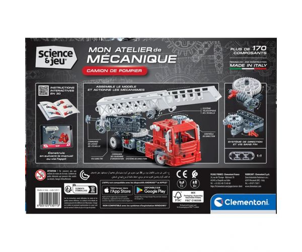 Science & Play: Set za slaganje vatrogasnog kamiona - Clementoni
