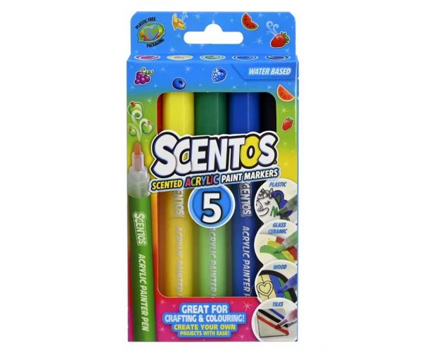 Scentos Illatos akril filctoll neon színben 5db