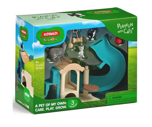 Schleich: Farm World Macskás játszóház játékszett (42764)