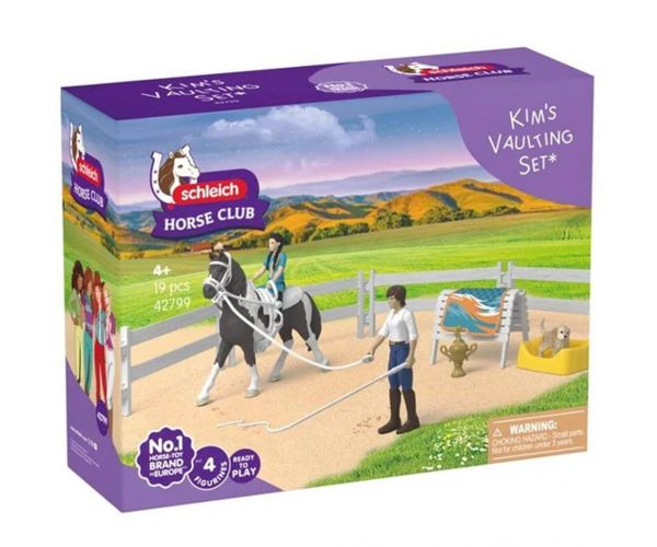 Schleich: Horse Club Kim lovaglóedzése játékszett (42799)